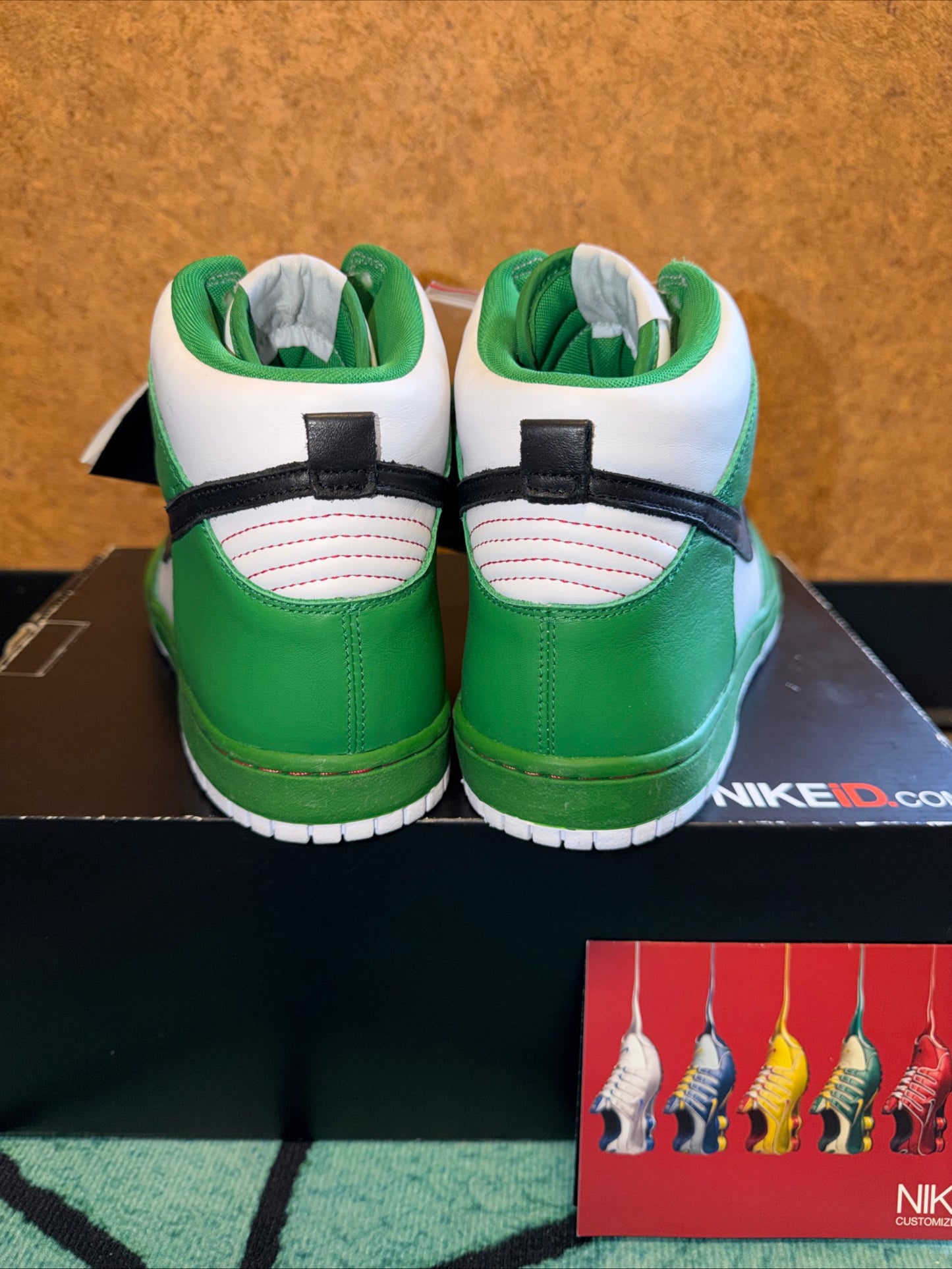 NEW DS - Size 10 - Nike Dunk High Id "Heineken"