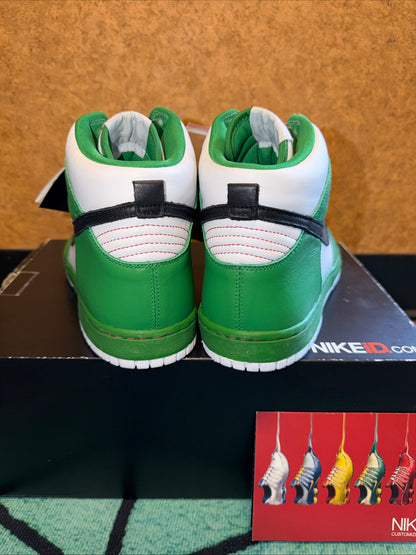 NEW DS - Size 10 - Nike Dunk High Id "Heineken"
