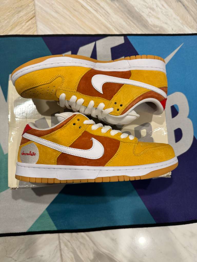 Size 10- Nike Chocolate Skateboards x Dunk SB Low Sun F&F Sample
