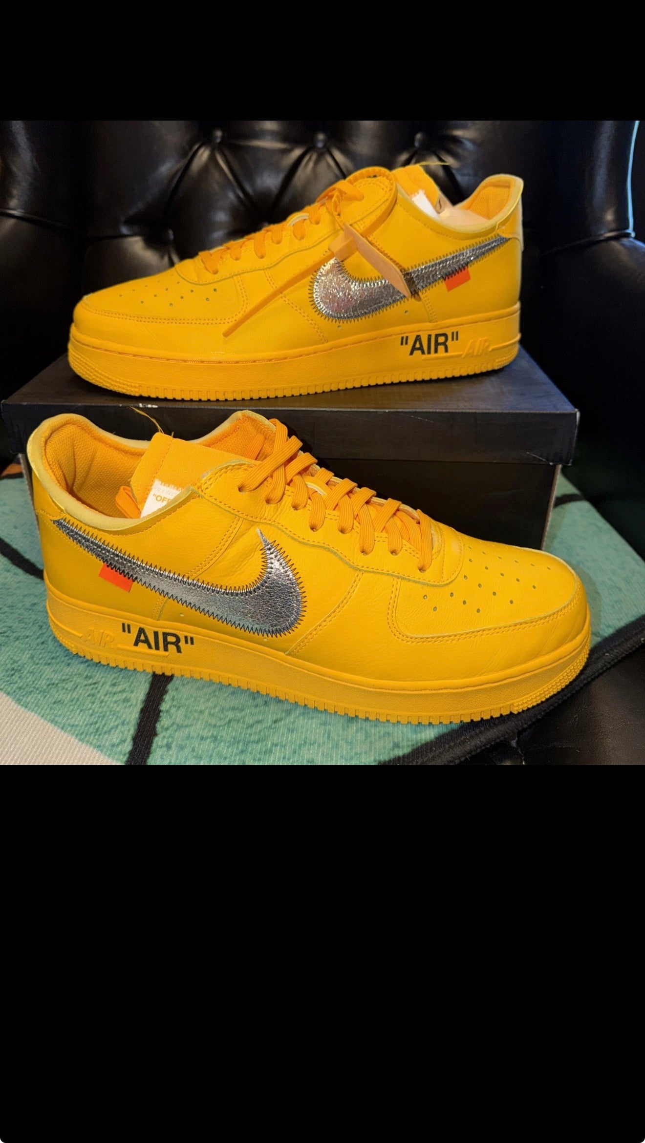 Size 13 - Off-White Nike Air Force 1 ICA University Gold Lemonade