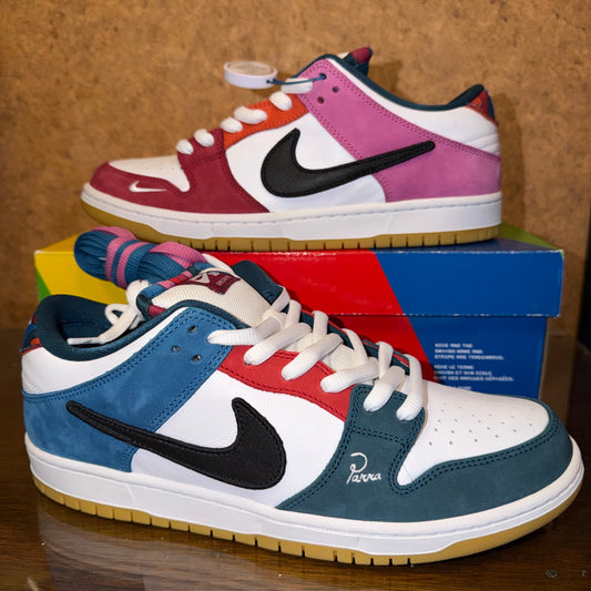 Size: 10 - Nike SB Dunk Low Pro QS Parra (Friend & Family) (2021) DH7695-100