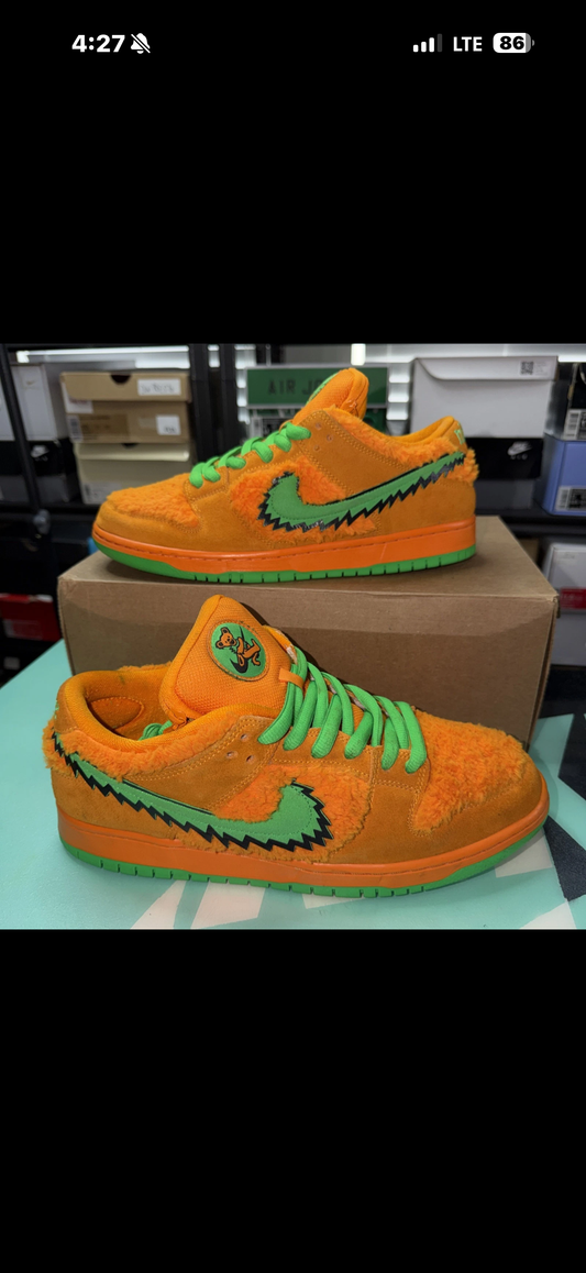Nike SB Dunk Low Grateful Dead Orange Bear Size 10